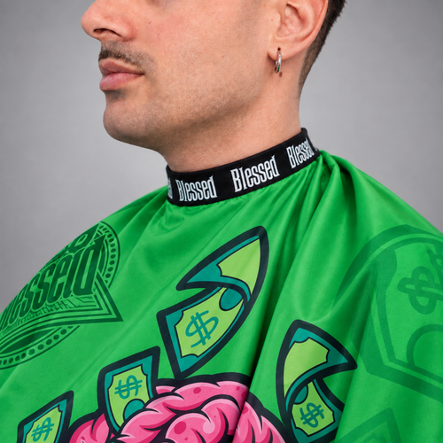 Capa de Corte Profesional Blessed Brain Cash Verde (140 x 170 cm)