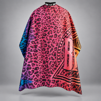 Capa de Corte Profesional Blessed Leopardo Rosa Animal Print (140 x 170 cm)