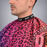 Capa de Corte Profesional Blessed Leopardo Rosa Animal Print (140 x 170 cm)