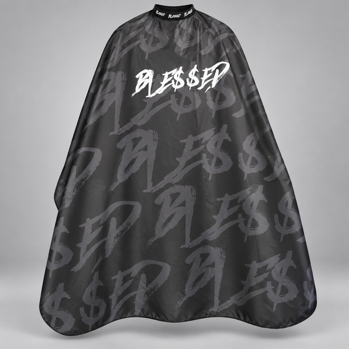 Capa de Corte Profesional Blessed Dollar Gris Graffiti (140 x 170 cm)