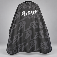 Capa de Corte Profesional Blessed Dollar Gris Graffiti (140 x 170 cm)