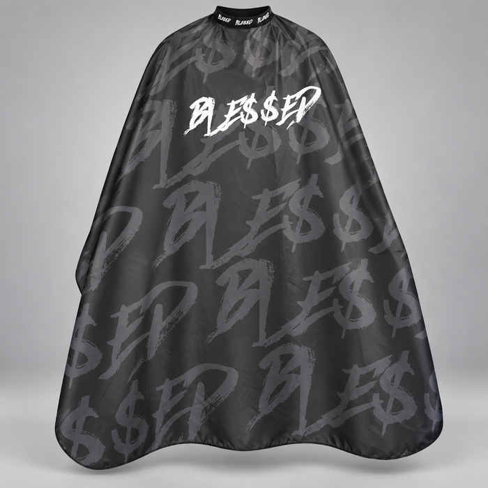 Capa de Corte Profesional Blessed Dollar Gris Graffiti (140 x 170 cm)