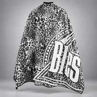 Capa de Corte Profesional Blessed Leopardo Gris Animal Print (140 x 170 cm)