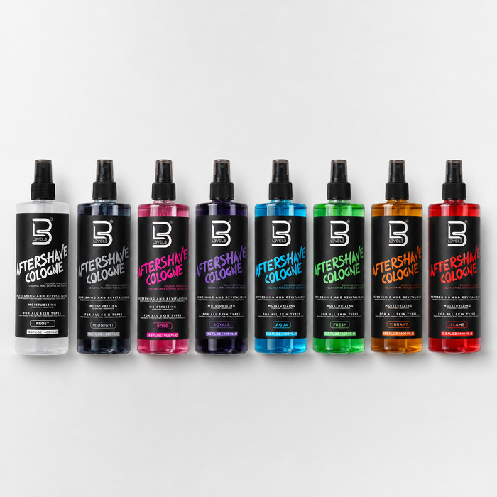 Colección completa de colonias aftershave en spray L3VEL3 400 ml en distintos aromas