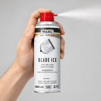 Pulverización del spray refrigerante Wahl Blade Ice para desinfección y enfriamiento de cuchillas
