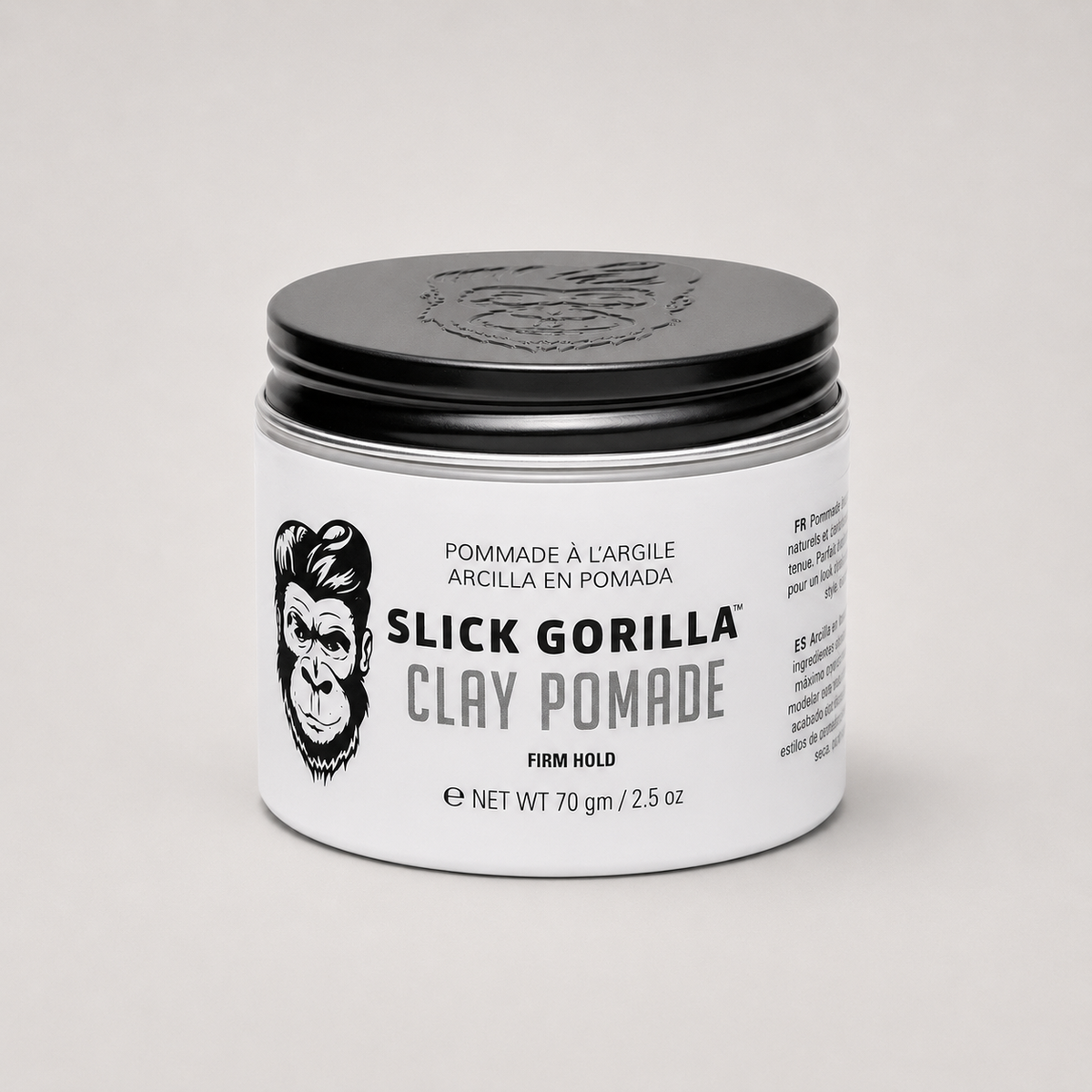Tarro de cera de peinado Slick Gorilla Clay Pomade de 70 g con acabado mate