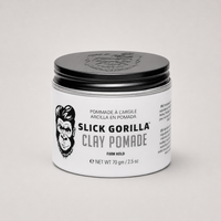 Tarro de cera de peinado Slick Gorilla Clay Pomade de 70 g con acabado mate