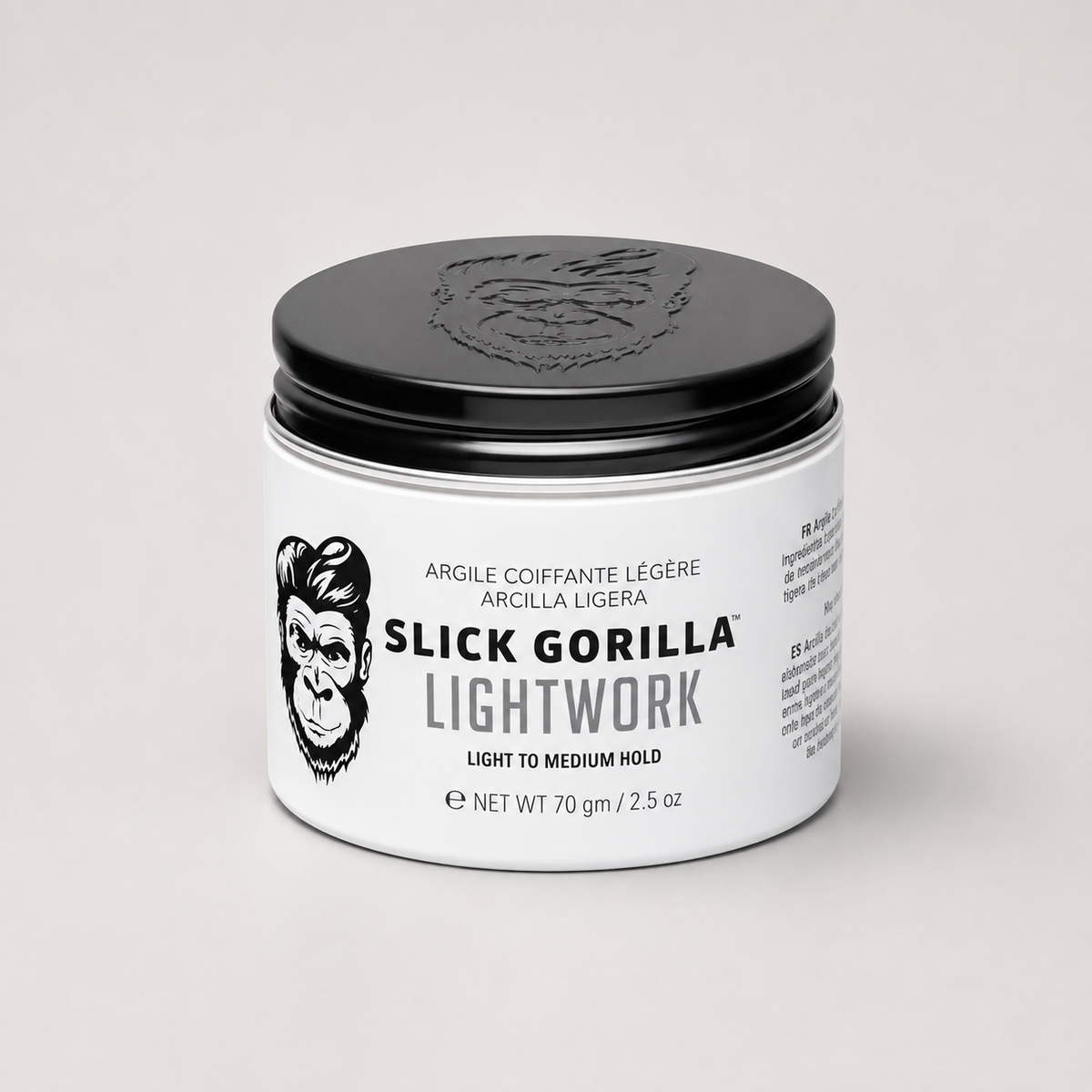 Tarro de arcilla de peinado mate Slick Gorilla Lightwork de 70 g