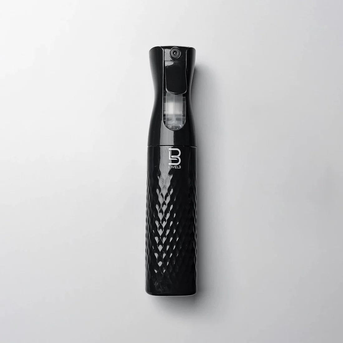 Botella pulverizadora biselada con textura L3VEL3 color negro mate 300 ml