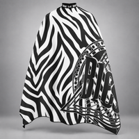 Capa de Corte Profesional Blessed Cebra Blanco y Negro (140 x 170 cm)