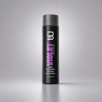 Botella de champú matizador violeta anti-amarillo L3VEL3 Violet Shampoo de 280 ml