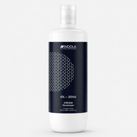 Botella de agua oxigenada en crema Indola 20 Volúmenes (6%) de 1000 ml para tinte y cobertura