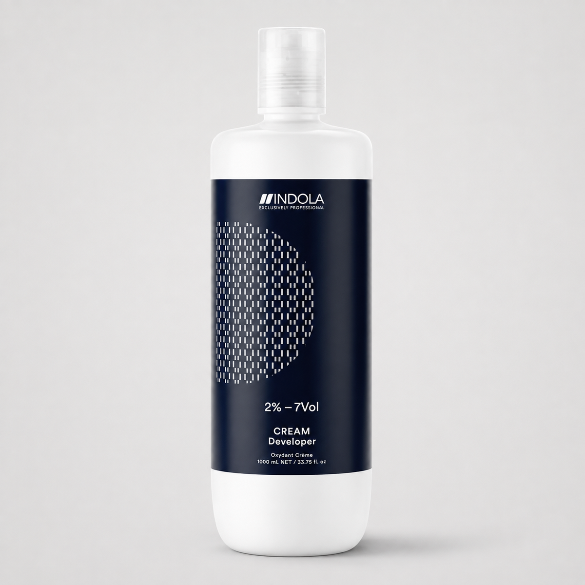 Botella de crema oxidante Indola 7 Volúmenes (2%) de 1000 ml para matización y tono sobre tono