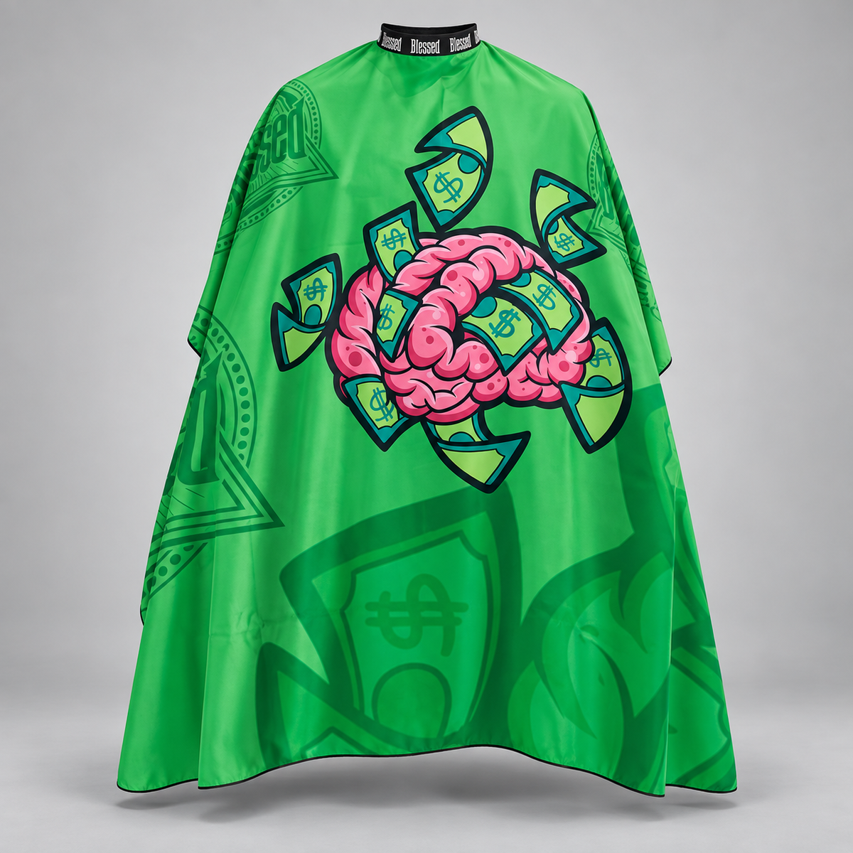 Capa de Corte Profesional Blessed Brain Cash Verde (140 x 170 cm)
