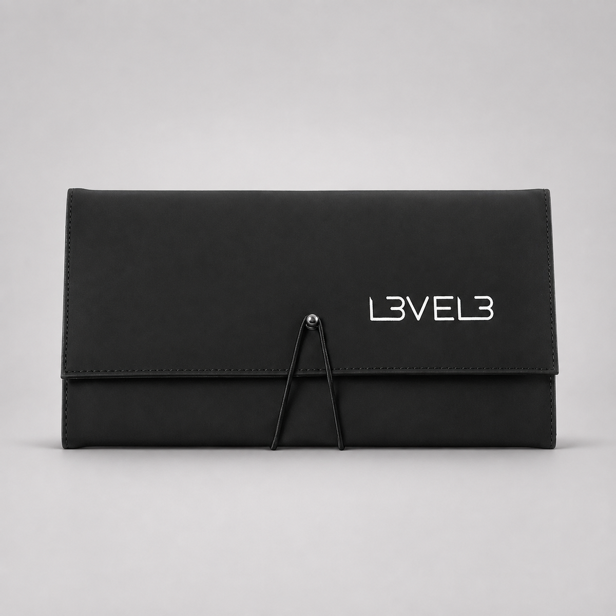 Funda organizadora plegable negra para set de peines de barbero L3VEL3