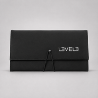 Funda organizadora plegable negra para set de peines de barbero L3VEL3