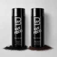 Botes de fibras capilares densificadoras de queratina L3VEL3 Hair Fibers 27,5 g en tono negro y castaño oscuro