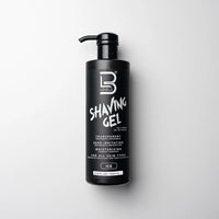 Bote de gel de afeitado profesional transparente L3VEL3 Shaving Gel 500 ml aroma Black Frost
