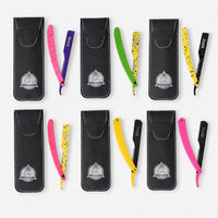Colección de navajas de afeitar de carril profesionales Blessed en varios colores con fundas protectoras