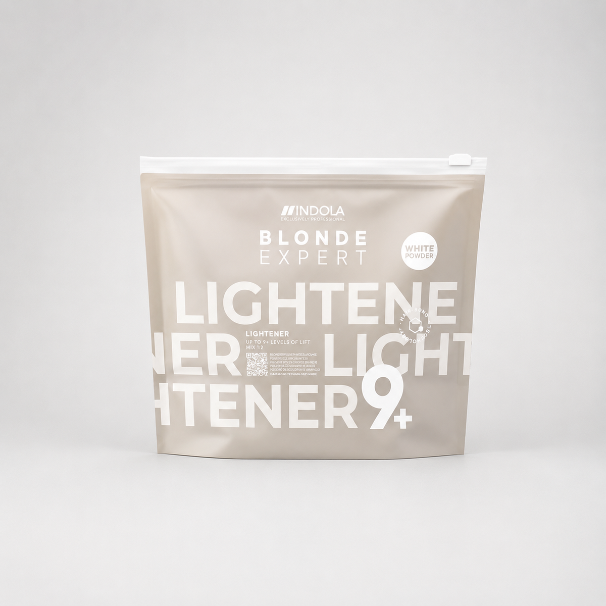 Bolsa de polvo decolorante profesional Indola Blonde Expert 9+ Lightener de 450 g con tecnología Hair-Bond