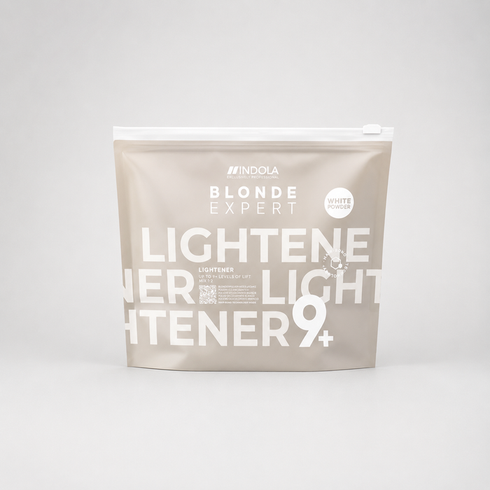 Bolsa de polvo decolorante profesional Indola Blonde Expert 9+ Lightener de 450 g con tecnología Hair-Bond