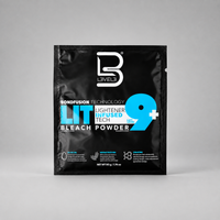 Sobre de polvo decolorante profesional L3VEL3 Lit Bleach Powder 9+ de 50 g para barbería