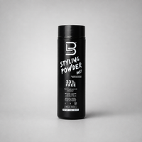 Bote de polvos de peinado fijación fuerte mate L3VEL3 Styling Powder Dust color negro 30 g