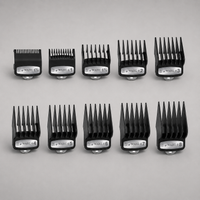 Juego de 10 peines guía premium Wahl de 1.5 a 25 mm con clip metálico para máquina cortapelo